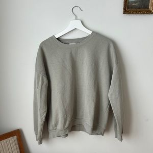 B. Young loose sweatshirt in neutral sage green / greeny-gray